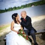 Svatební foto u vody